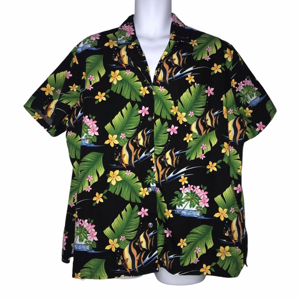 Malihini Hawaii Vintage Colorful 1990's Shirt 2XL